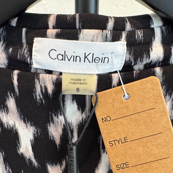 Calvin Klein Black and White Midi Dress - Picture 2 of 5